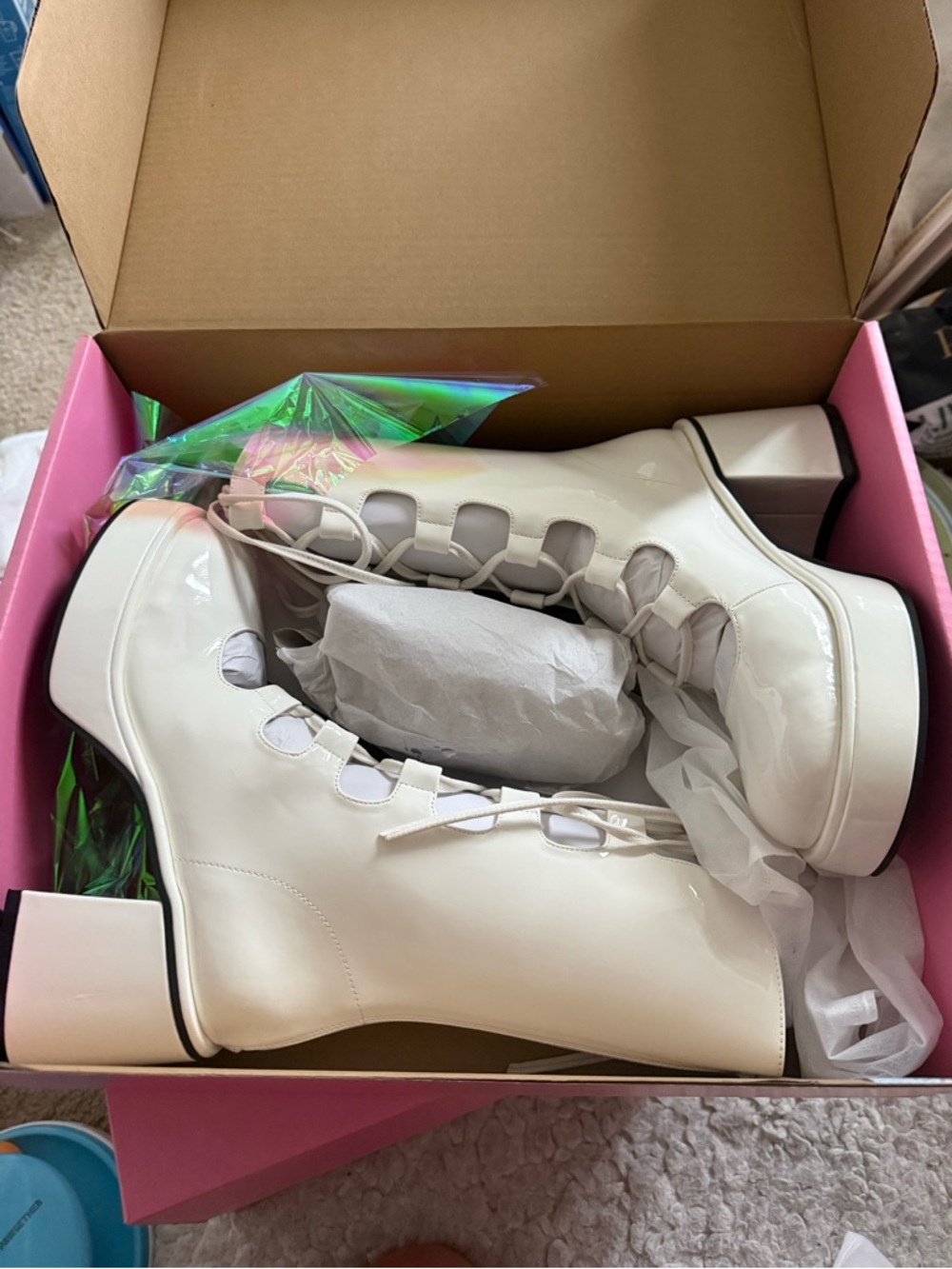 Sugar Thrillz Ghillie lace-up platform boots
